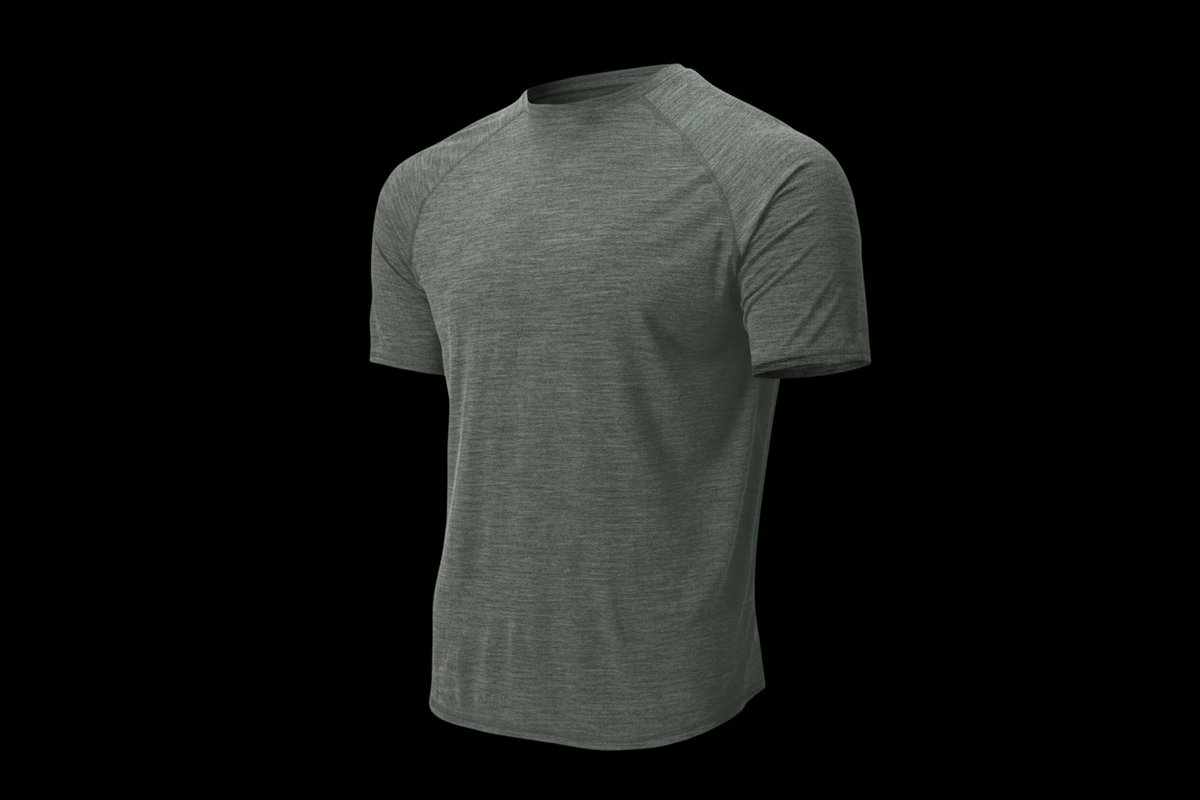 Gray t-shirt on a white background