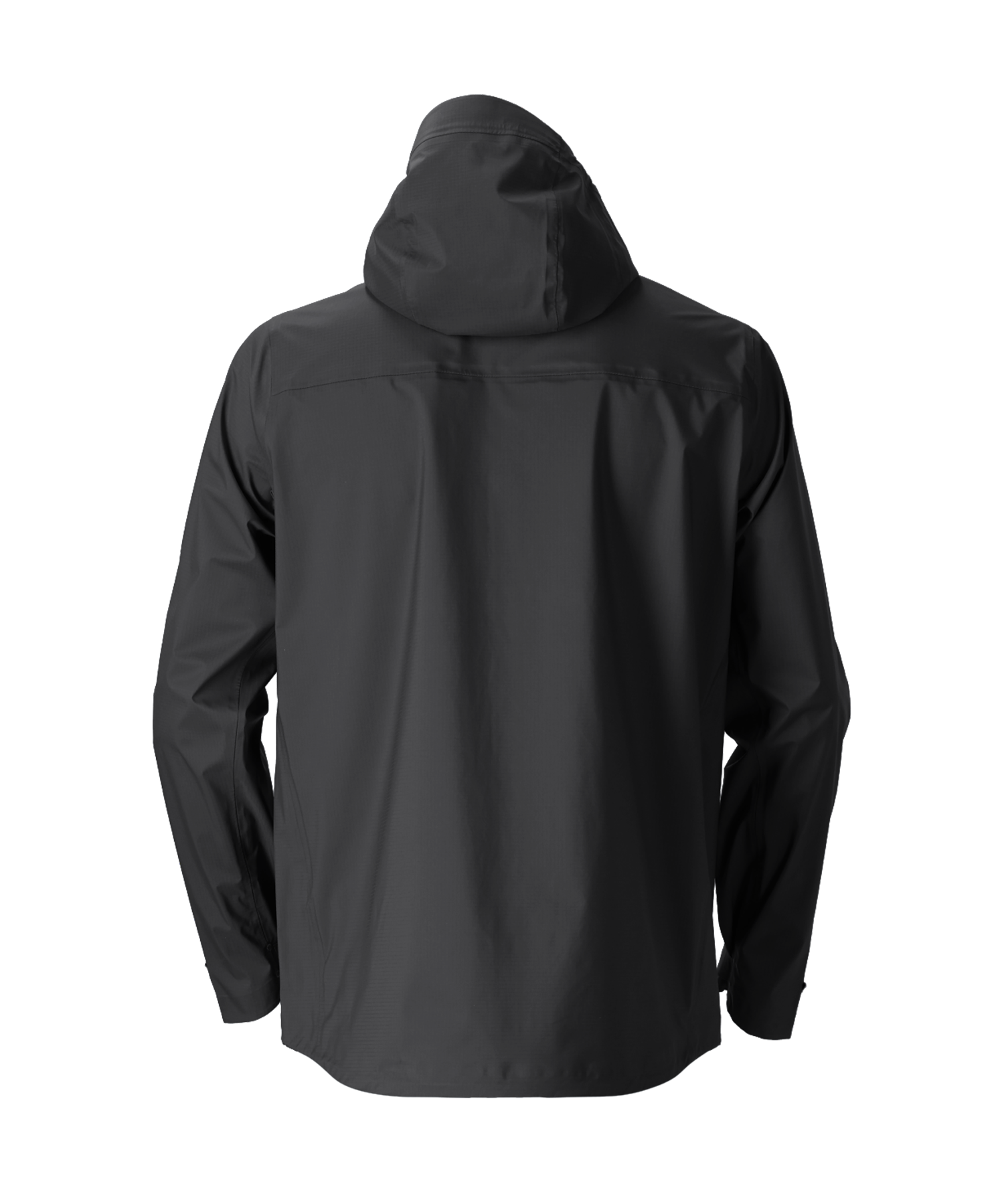 The Sespe River Rain Jacket - Men's in Black Oyster, back view