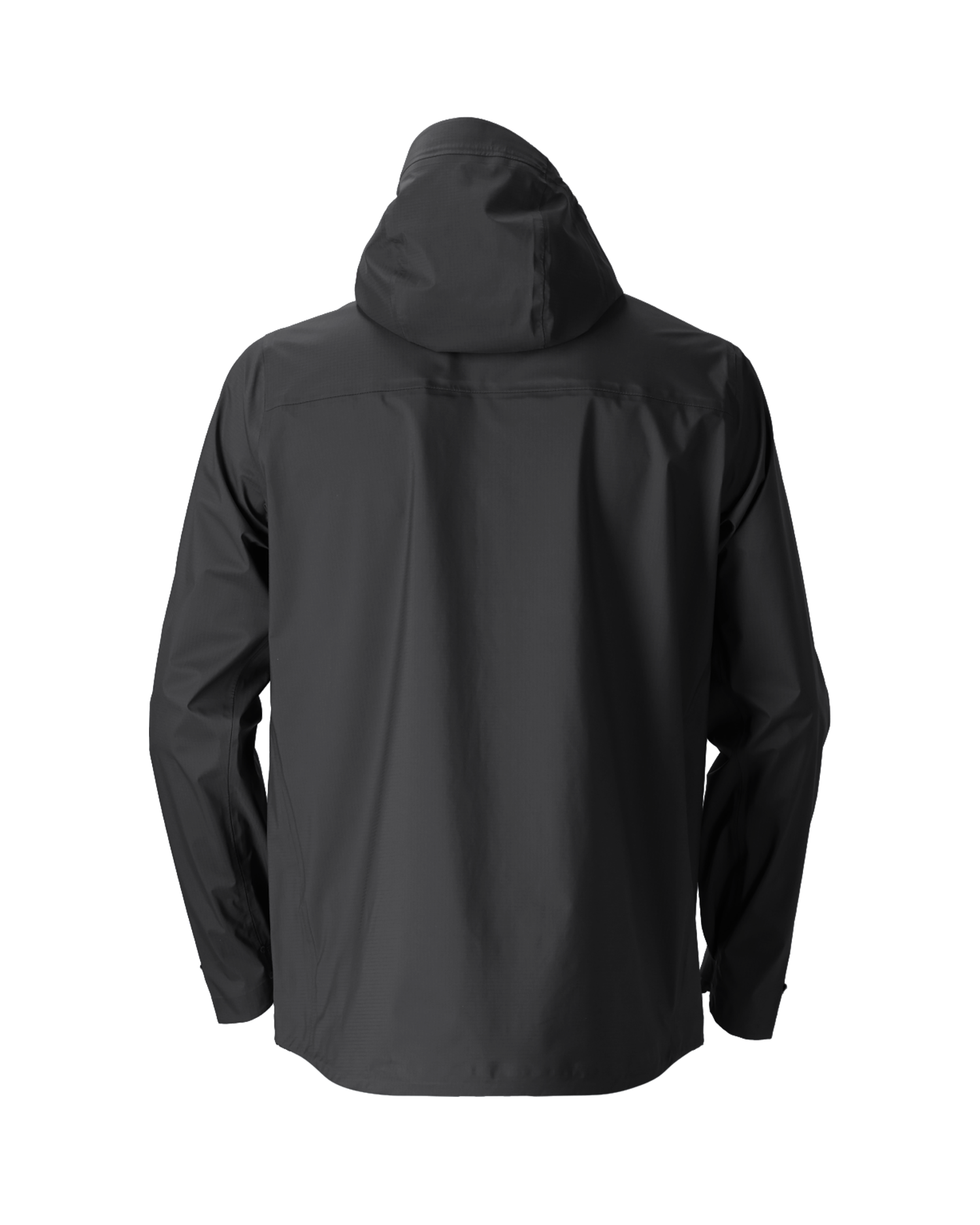 The Sespe River Rain Jacket - Men's in Black Oyster, back view