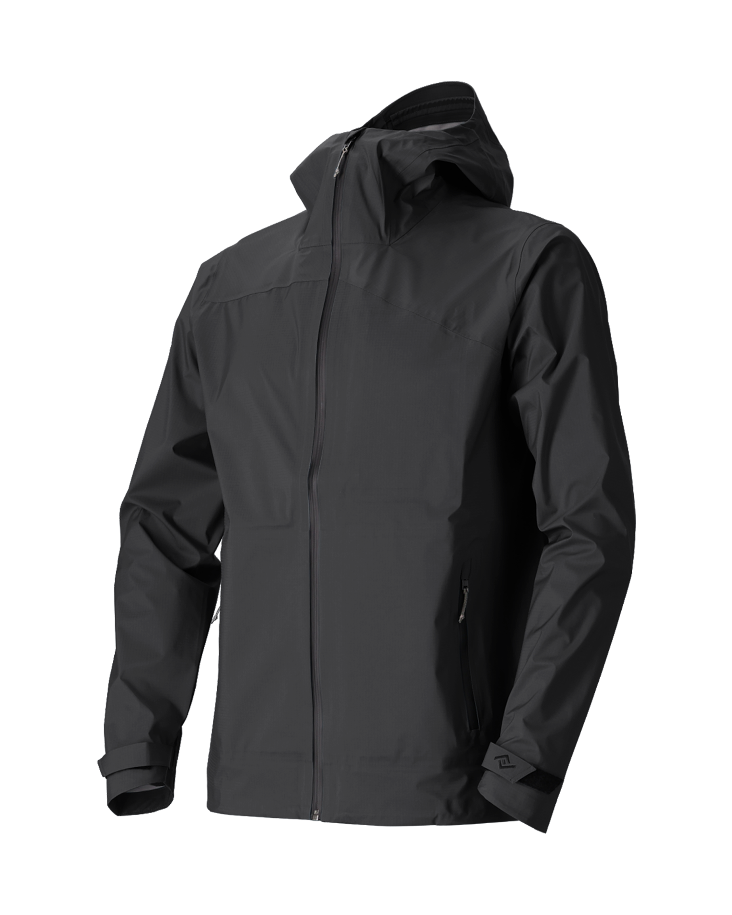 The Sespe River Rain Jacket - Men's in Black Oyster, front view