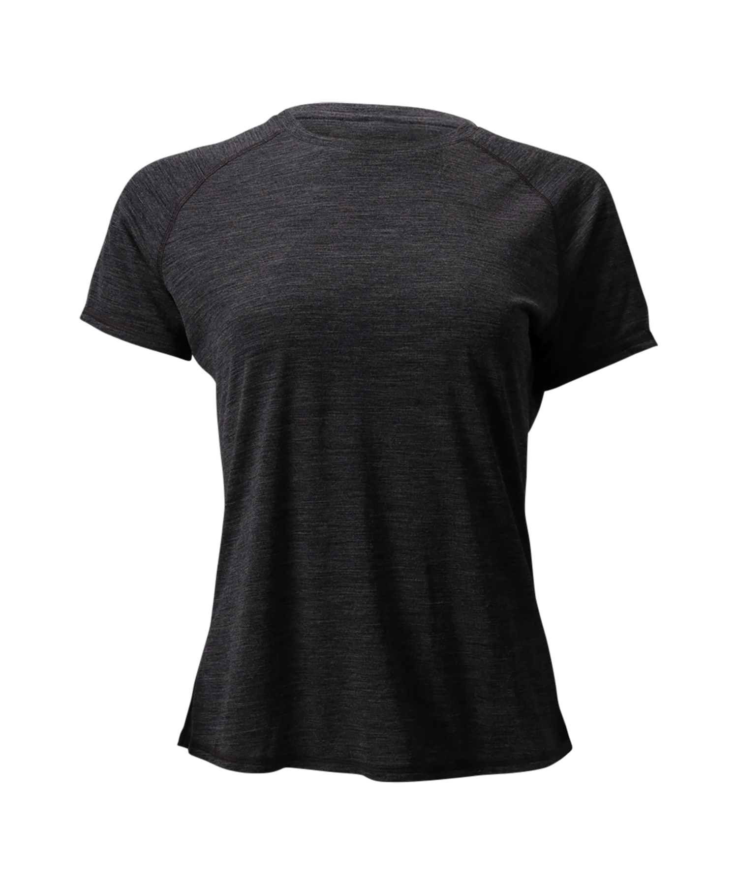 The Cozy Del Merino T-Shirt - Women's in Black Oyster, flat lay front