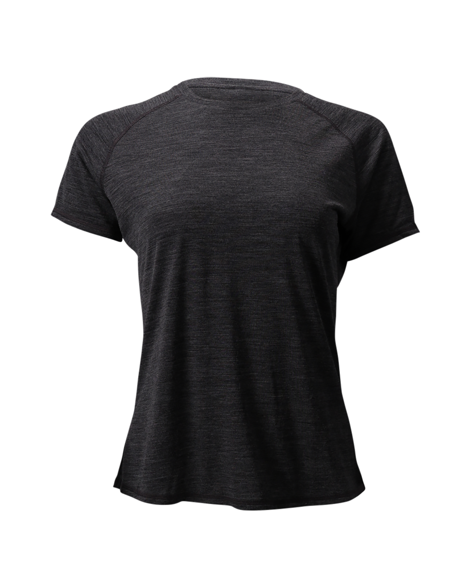 The Cozy Del Merino T-Shirt - Women's in Black Oyster, flat lay front