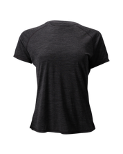 The Cozy Del Merino T-Shirt - Women's in Black Oyster, flat lay front
