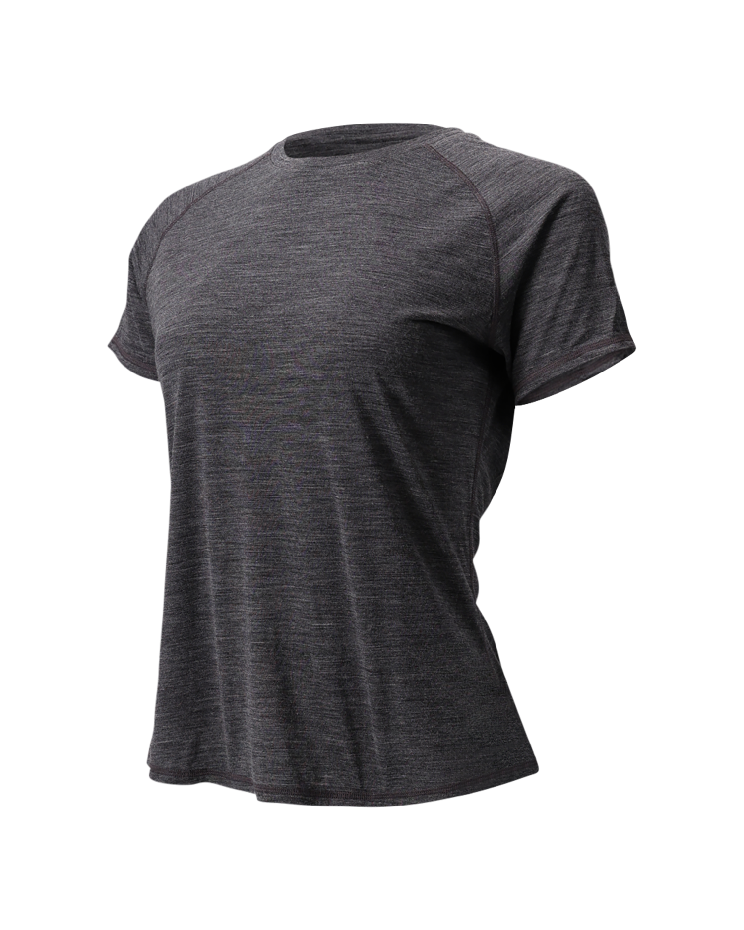 The Cozy Del Merino T-Shirt - Women's in Black Oyster, front view