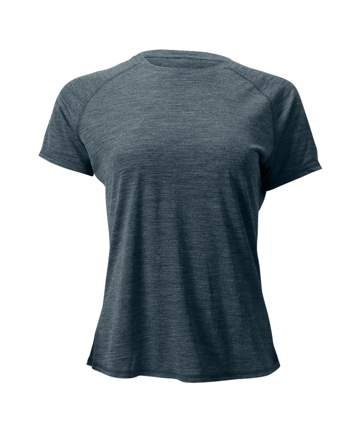 The Cozy Del Merino T-Shirt - Women's in Stormy Weather, flat lay front