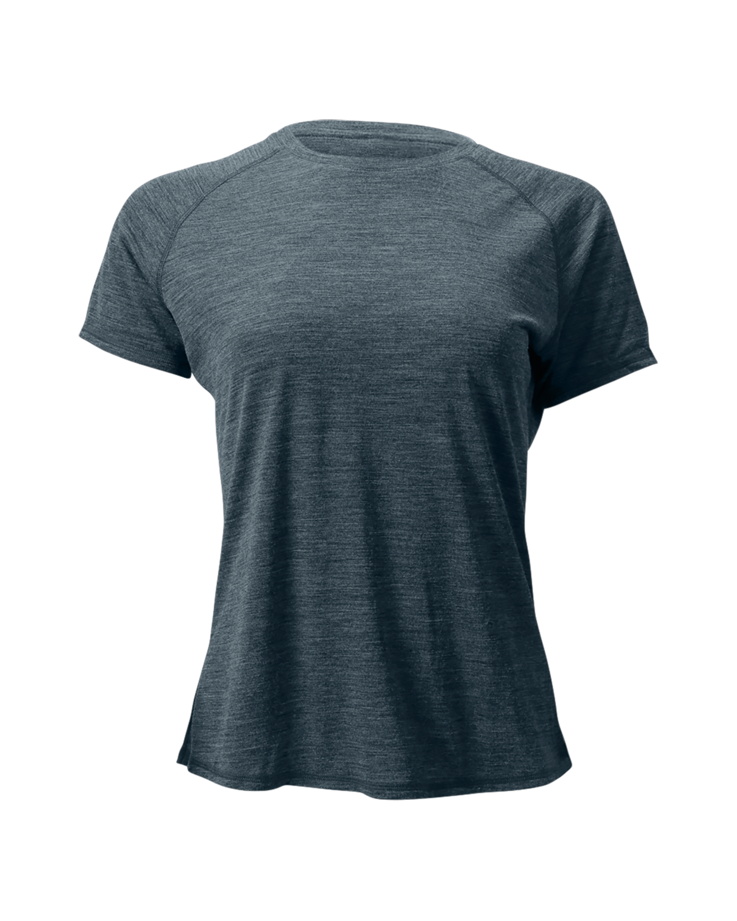 The Cozy Del Merino T-Shirt - Women's in Stormy Weather, flat lay front