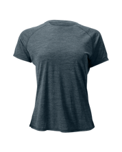 The Cozy Del Merino T-Shirt - Women's in Stormy Weather, flat lay front
