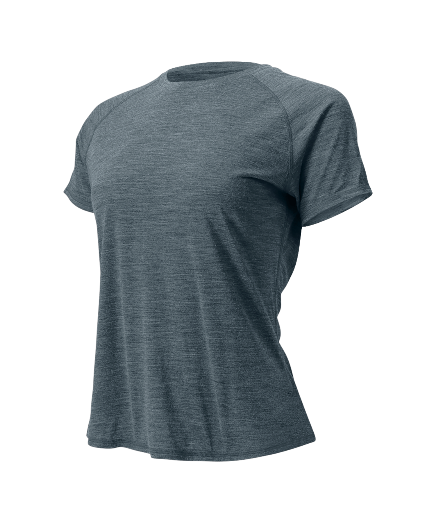 The Cozy Del Merino T-Shirt - Women's in Stormy Weather, front view