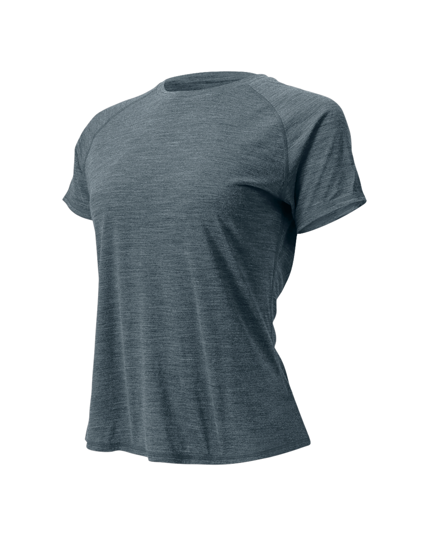 The Cozy Del Merino T-Shirt - Women's in Stormy Weather, front view