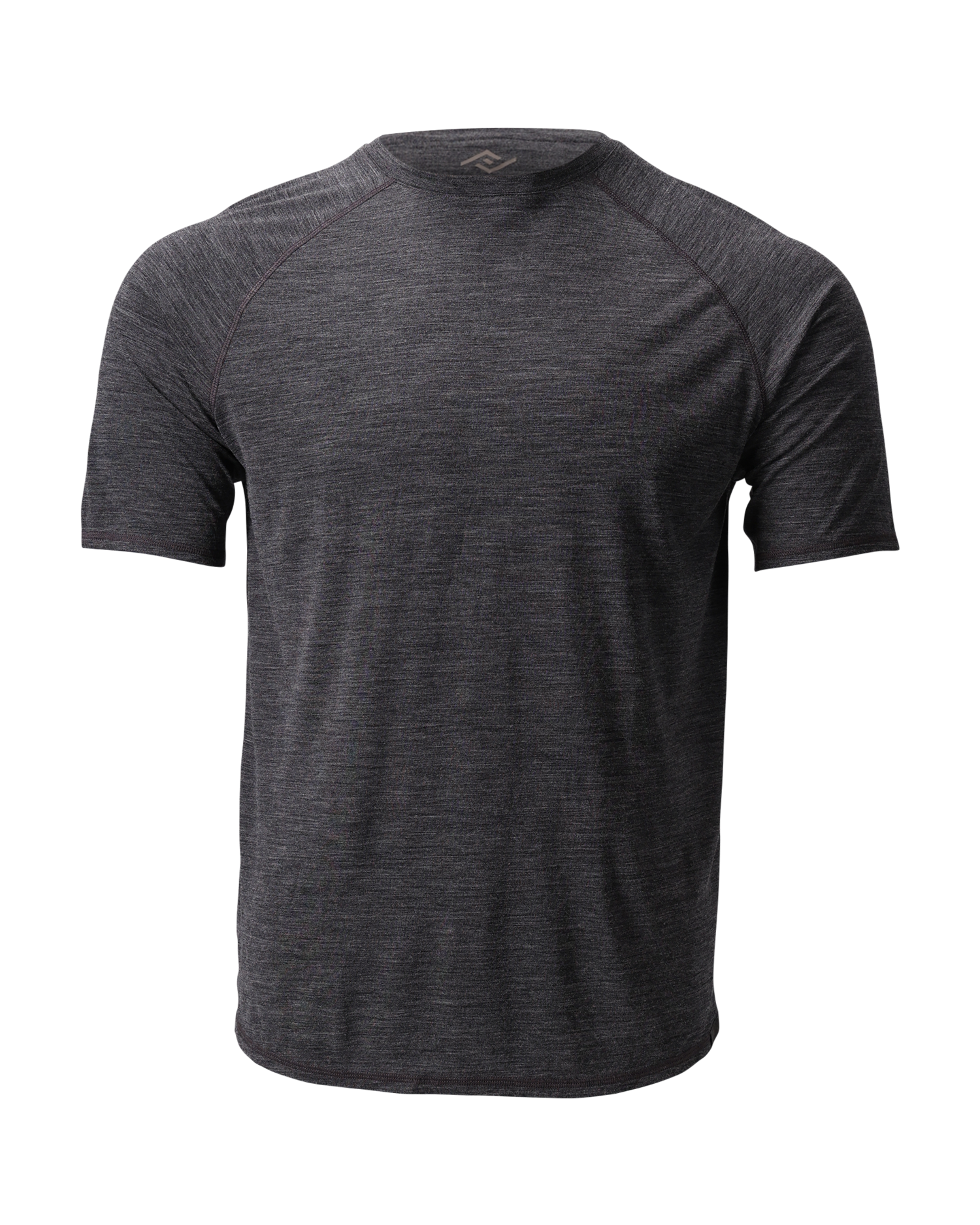 The Cozy Del Merino T-Shirt - Men's in Black Oyster, flat lay front
