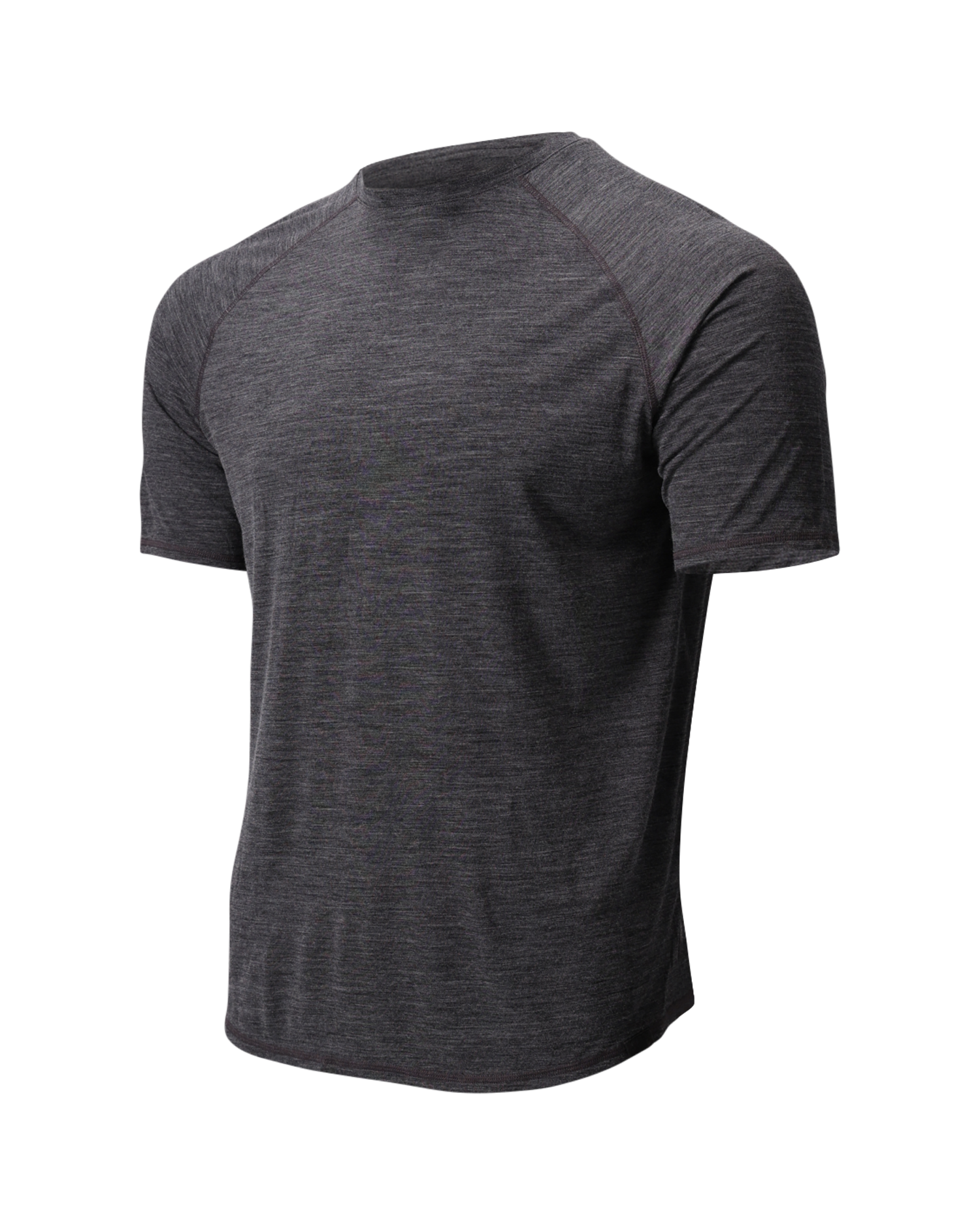 The Cozy Del Merino T-Shirt - Men's in Black Oyster, front view