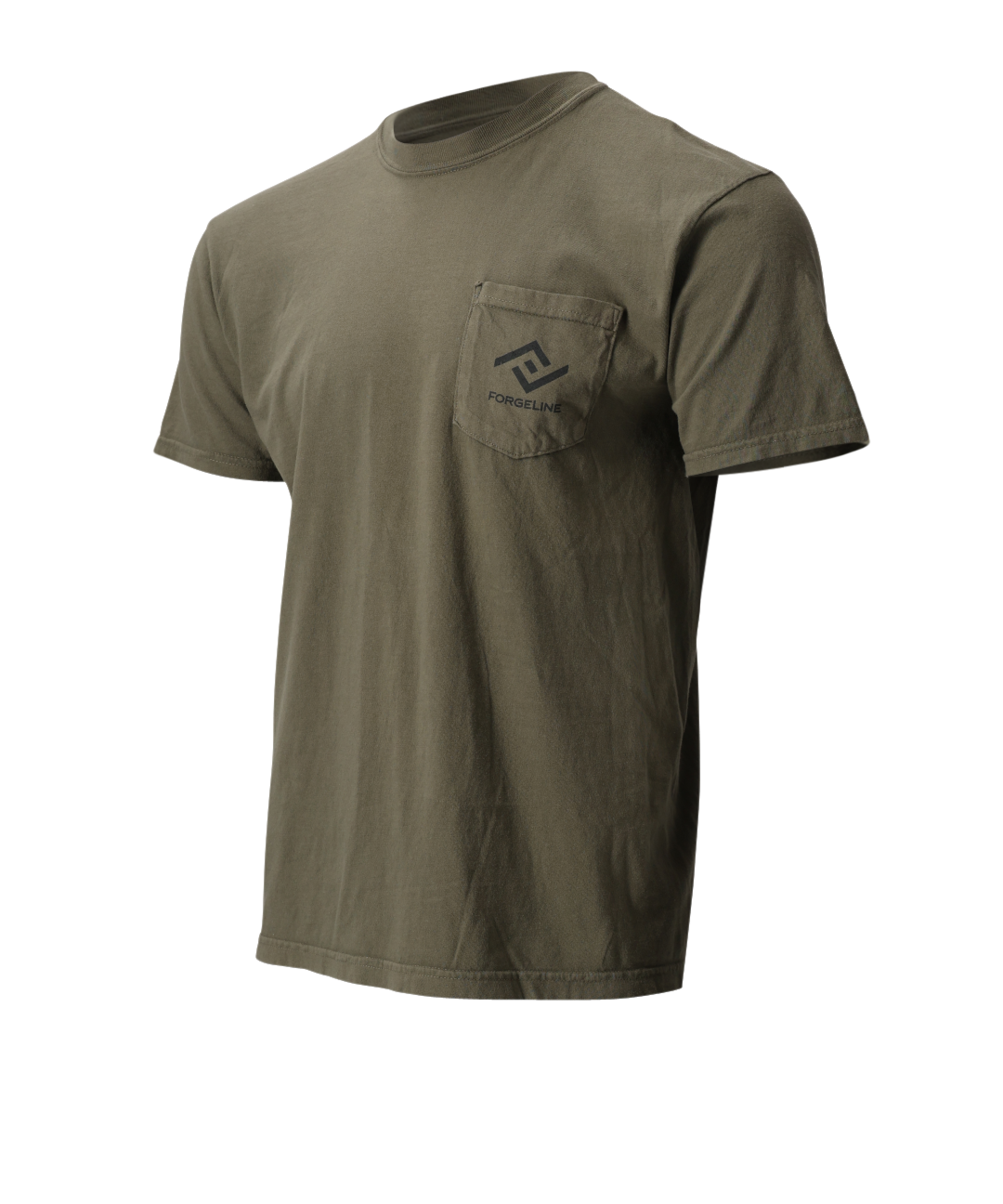 The ForgeLine Pocket Tee in Sage, front view