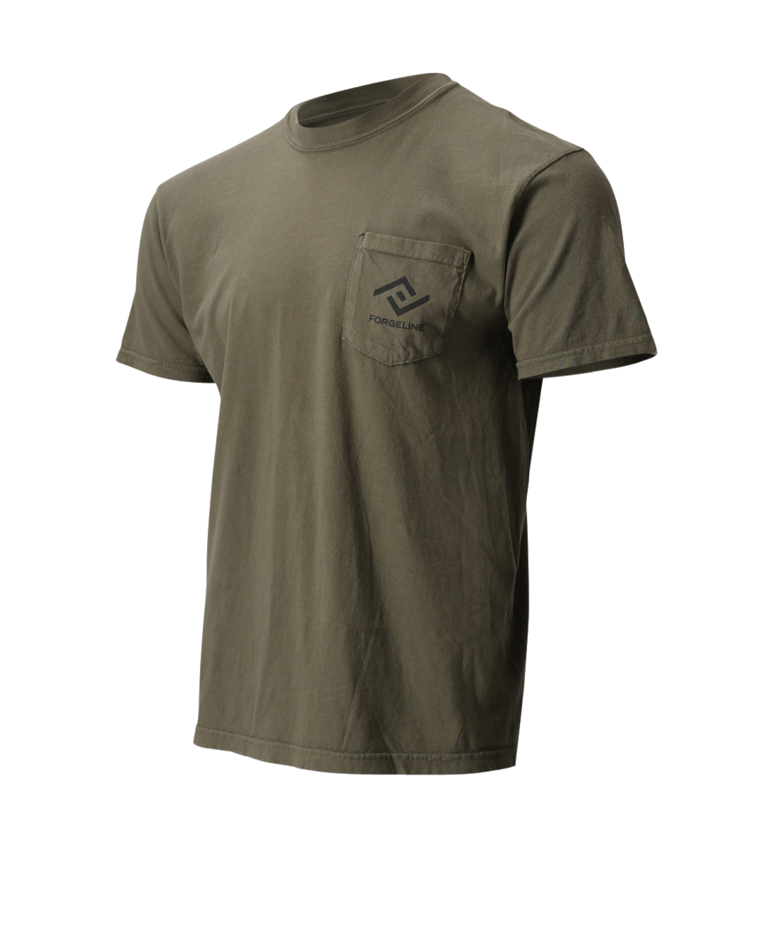 The ForgeLine Pocket Tee in Sage, front view