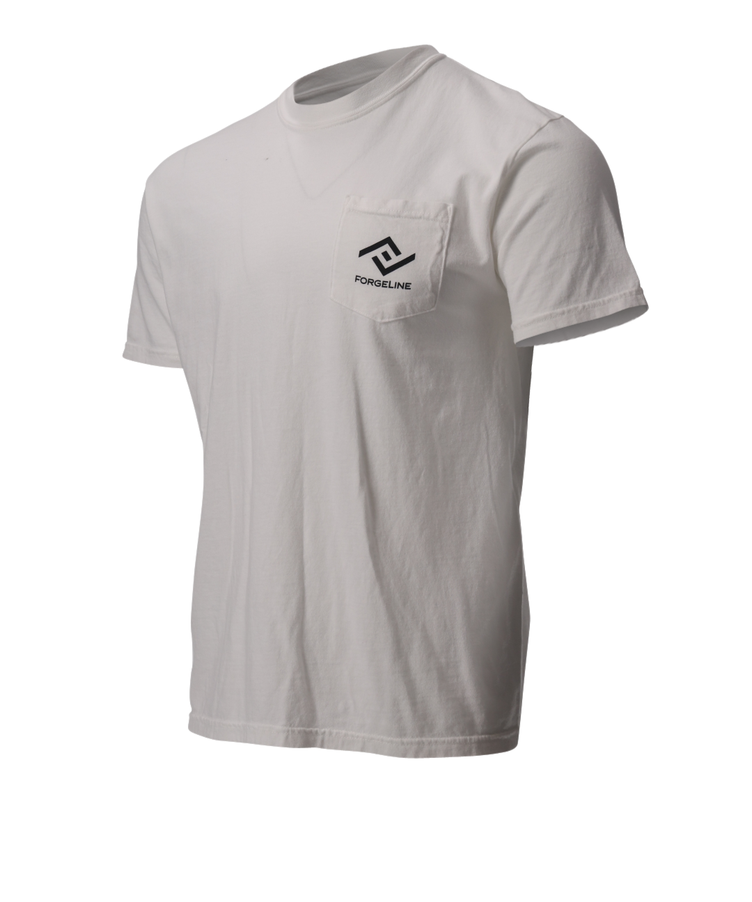 The ForgeLine Pocket Tee in White, front view