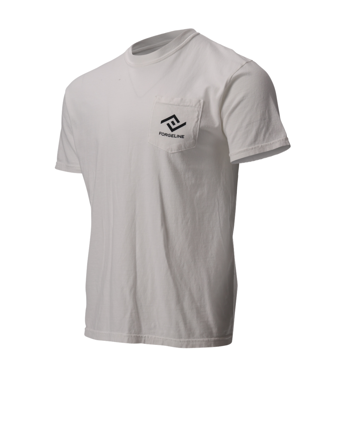 The ForgeLine Pocket Tee in White, front view