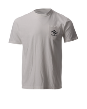 The ForgeLine Pocket Tee in White, flat lay front